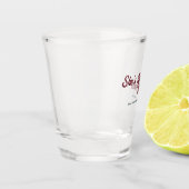 Dark Rich floral Theme Brautparty Schnapsglas (Links)