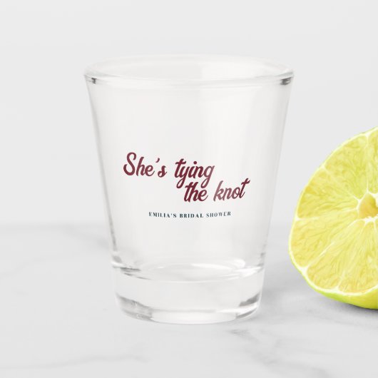 Dark Rich floral Theme Brautparty Schnapsglas (Vorderseite)