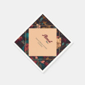 Dark Rich floral Theme Brautparty Serviette (Ecke)