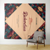 Dark Rich floral Theme Brautparty Wandteppich (Beispiel (Horizontal))