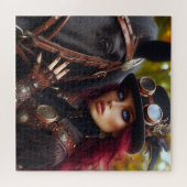 Dark Rider Steampunk Viktorianisch Lady Puzzle (Horizontal)