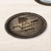 Dark River Shine Whiskey Barrel Untersetzer (Angewinkelt)