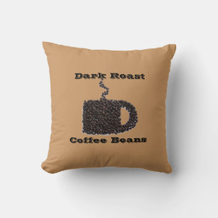 Dark Roast Coffee Bean Designer Kissen