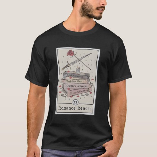 Dark Roce Reader Tarot Card Sm. T-Shirt (Vorderseite)