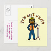 Dark Rocket Scientist Girl Postkarte (Vorne/Hinten)