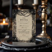 Dark Romance Black Rose Halloween Soirée Einladung