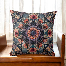 Dark Romance Boho Wasserfarbe Blumenfrühling Somme Kissen