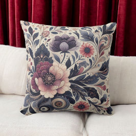 Dark Romance Boho Wasserfarbe Blumenfrühling Somme Kissen