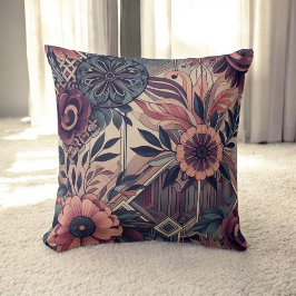 Dark Romance Boho Wasserfarbe Blumenfrühling Somme Kissen