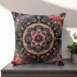 Dark Romance Boho Wasserfarbe Blumenfrühling Somme Kissen