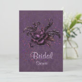 Dark Romance Bridal Dusche Einladung (Stehend Vorderseite)