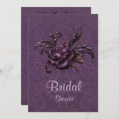 Dark Romance Bridal Dusche Einladung (Vorne/Hinten)