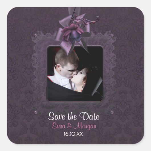 Dark Romance Foto Siegel Quadratischer Aufkleber (Vorderseite)