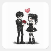 Dark Romance Goth Valentine Sticker (Vorderseite)