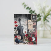 Dark Romance Gothic Vintag Postkarte (Stehend Vorderseite)