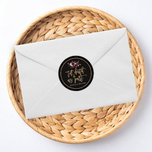 Dark Romance Gothic Wedding Sticker