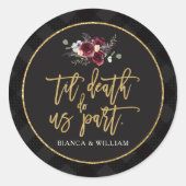 Dark Romance Gothic Wedding Sticker (Vorderseite)