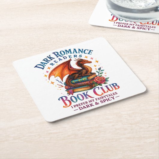 Dark Romance Leser... Rechteckiger Pappuntersetzer (angewinkelt)