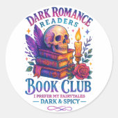 Dark Romance Leser... Runder Aufkleber (Vorderseite)