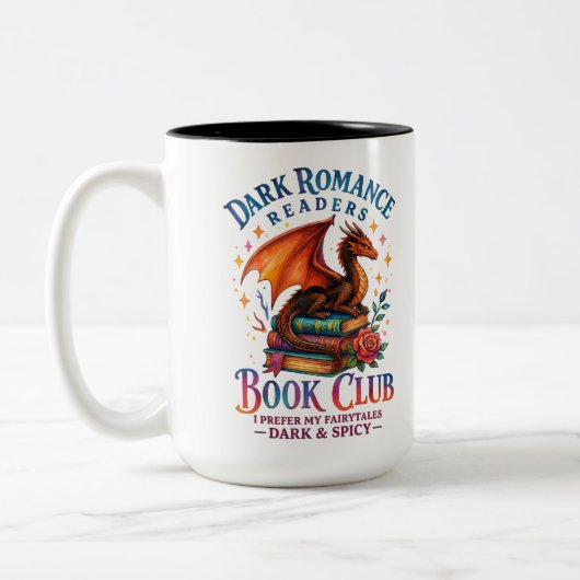 Dark Romance Leser... Zweifarbige Tasse (Links)