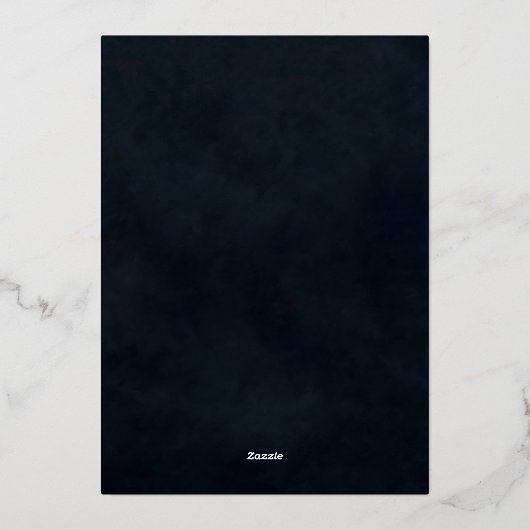 Dark Romance Mairytale Moody Floral Frame Wedding Folieneinladung (Rückseite)