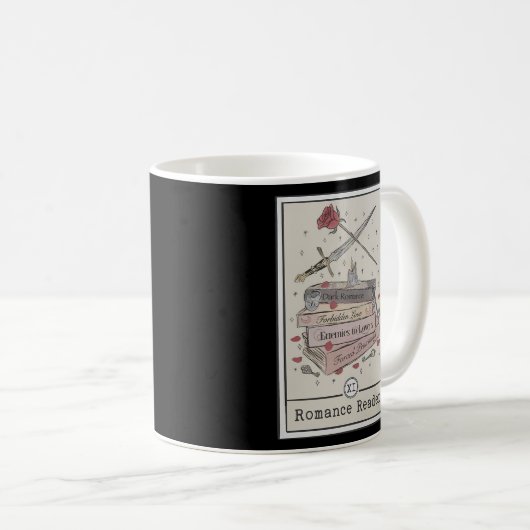 Dark Romance Reader Tarot Card Booklet Smut Reader Kaffeetasse (VorderseiteRechts)