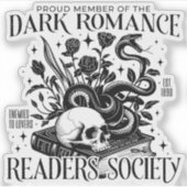 Dark Romance Readers Society Aufkleber (Vorderseite)