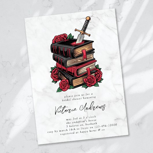 Dark Romance Romantacy Bookmark Brautparty Einladung