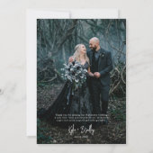 Dark Romance Spooky Forest Wedding TLW26 Dankeskarte (Rückseite)