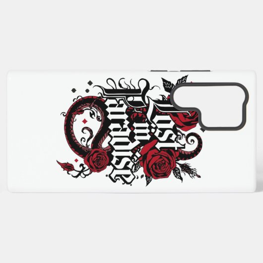 Dark Romance Tattoo Style Zitat Samsung Galaxy Hülle (Rückseite (Horizontal))