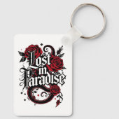 Dark Romance Tattoo Style Zitat Schlüsselanhänger (Rückseite)