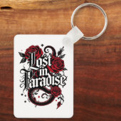 Dark Romance Tattoo Style Zitat Schlüsselanhänger (Rückseite)