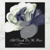 Dark Romance "Till Death Do Us Part" Ghostly Rose Weinetikett (Einzelnes Label)