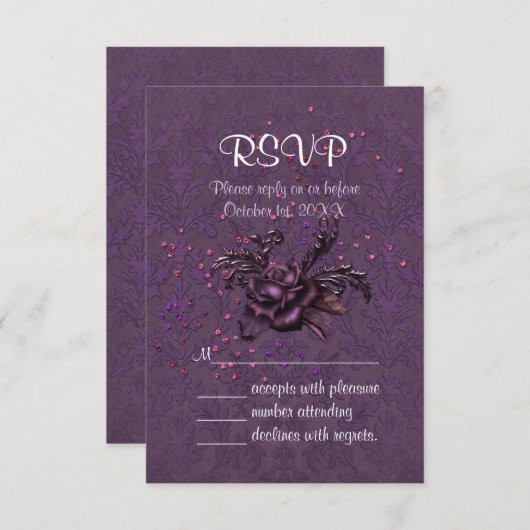 Dark Romance UAWG RSVP Karte (Vorne/Hinten)