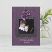 Dark Romance Wedding Einladung (Stehend Vorderseite)