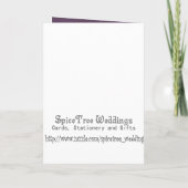 Dark Romance Wedding Einladung (Rückseite)