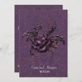 Dark Romance Wedding Einladung (Vorne/Hinten)