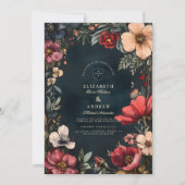 Dark Romance Wedding Theme Einladung (Vorderseite)