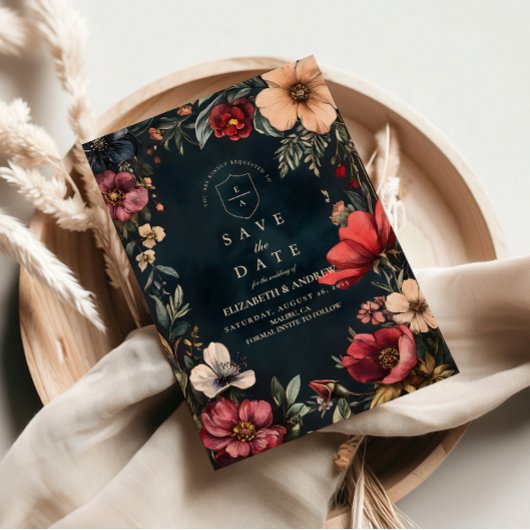 Dark Romance Wedding Theme Save The Date