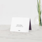 Dark Romance Wedding - Vielen Dank Dankeskarte (Rückseite)