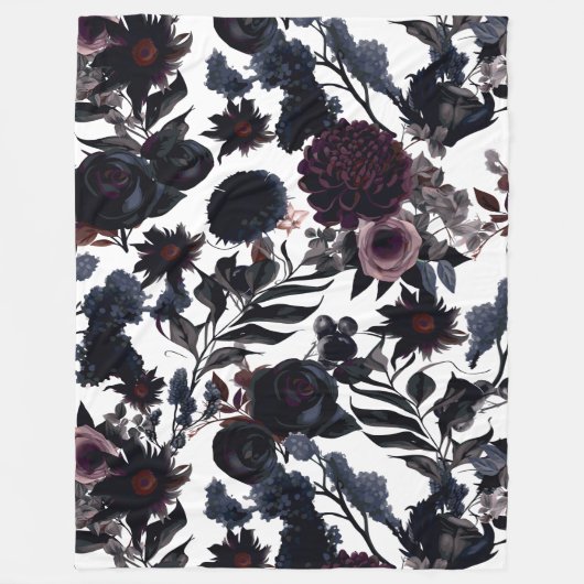 "Dark Romance Wildblume Fleecedecke (Vorderseite)