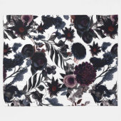 "Dark Romance Wildblume Fleecedecke (Vorderseite (Horizontal))