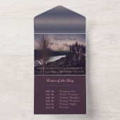 Dark Romantic All in One Wedite Einladung (Innen)