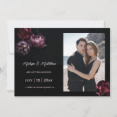 Dark Romantic Black Wedding Save The Date (Vorderseite)