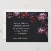 Dark Romantic Black Wedding Save The Date (Rückseite)