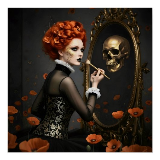  Dark Romantic Crow Motif Poster (Vorderseite)