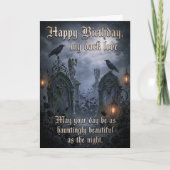 Dark Romantic Eternal Gothic Love Raven Birthday  Karte (Vorderseite)