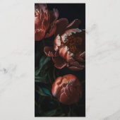 Dark Romantic Fine Art Floral Wedding Menükarte (Rückseite)