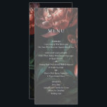 Dark Romantic Fine Art Floral Wedding Menükarte<br><div class="desc">Dark Romantic Fine Art Floral Wedding Menu</div>
