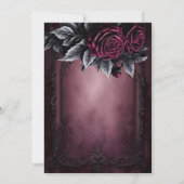 Dark Romantic Floral Gothic Hochzeit Einladung (Rückseite)